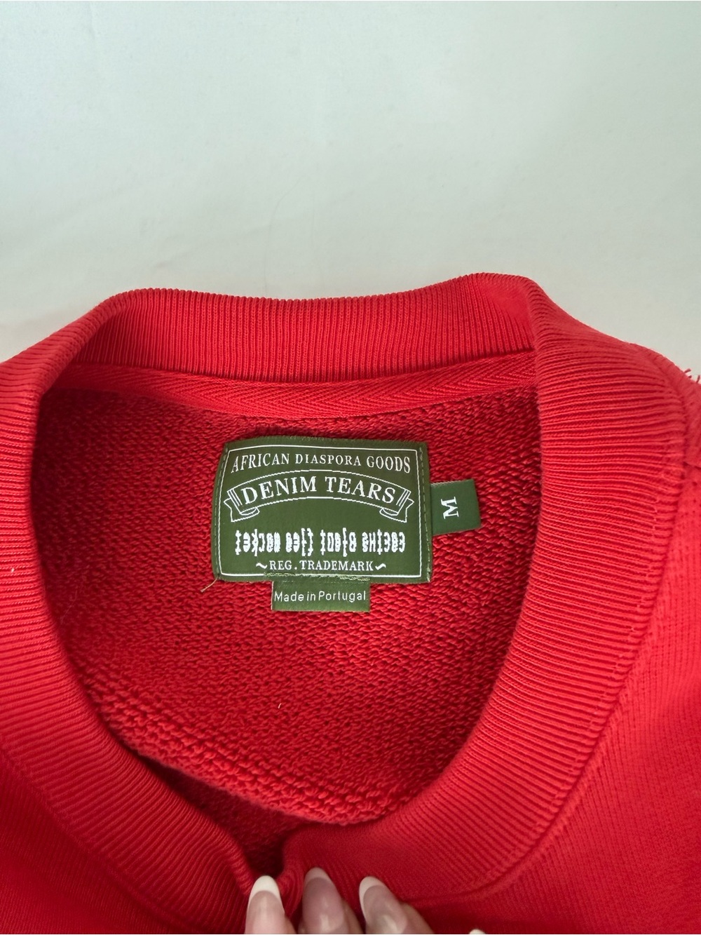 Denim Tears x Cactus Plant Flea Market Cactus Tears Crewneck 'Red' - Picture 4 of 6
